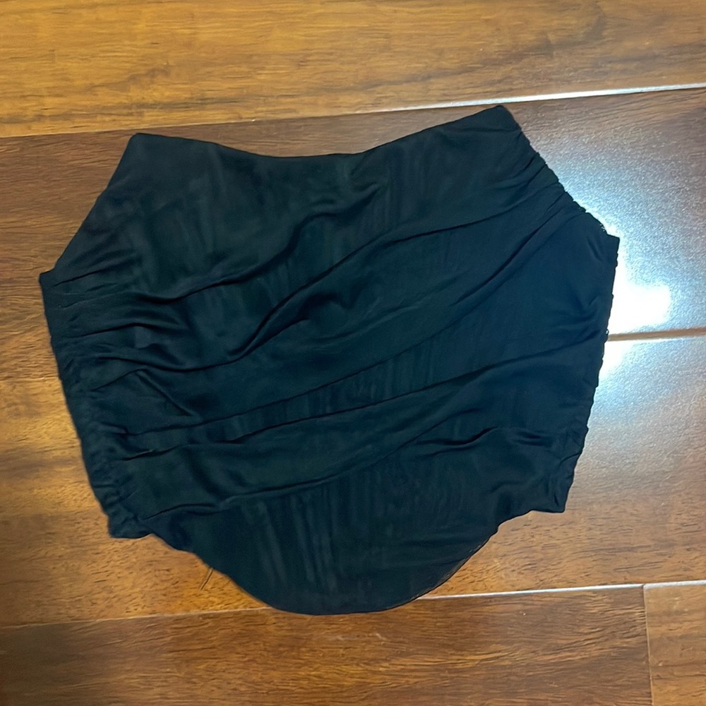 Black corset style top with zip back